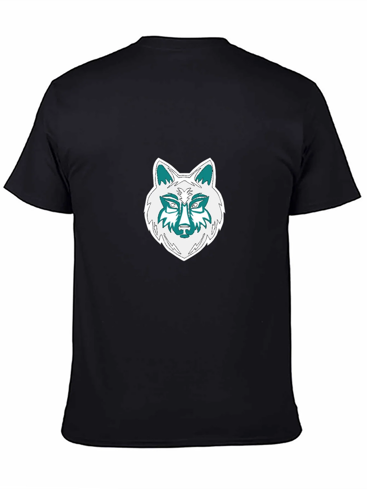 Wolf Graphic Tee - Black Cotton Blend T-Shirt product image 4
