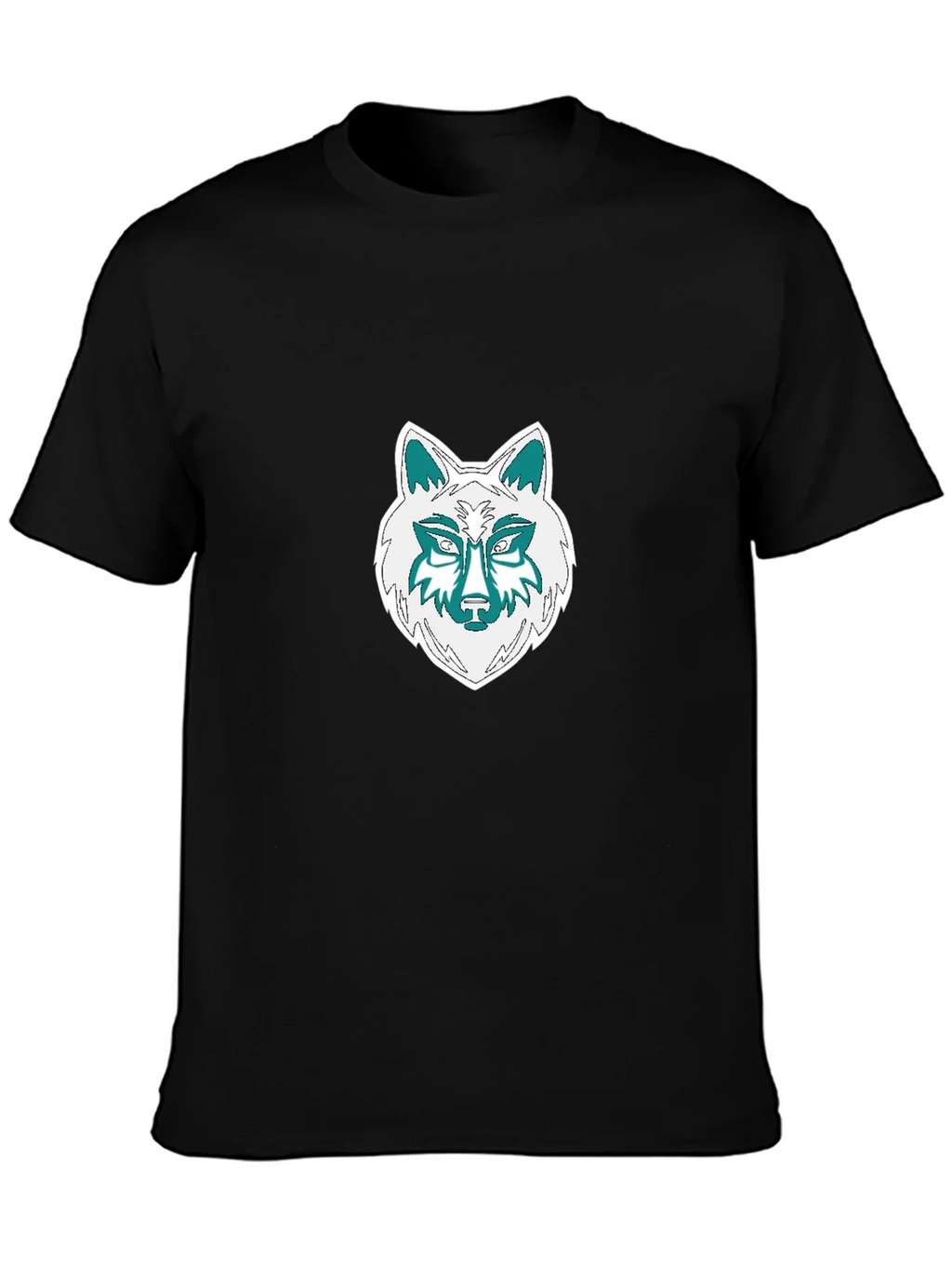 Wolf Graphic Tee - Black Cotton Blend T-Shirt product image 3