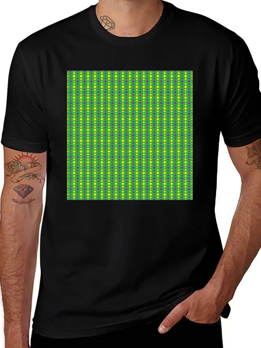 Groovy Geometric Print Black T-Shirt product image 1