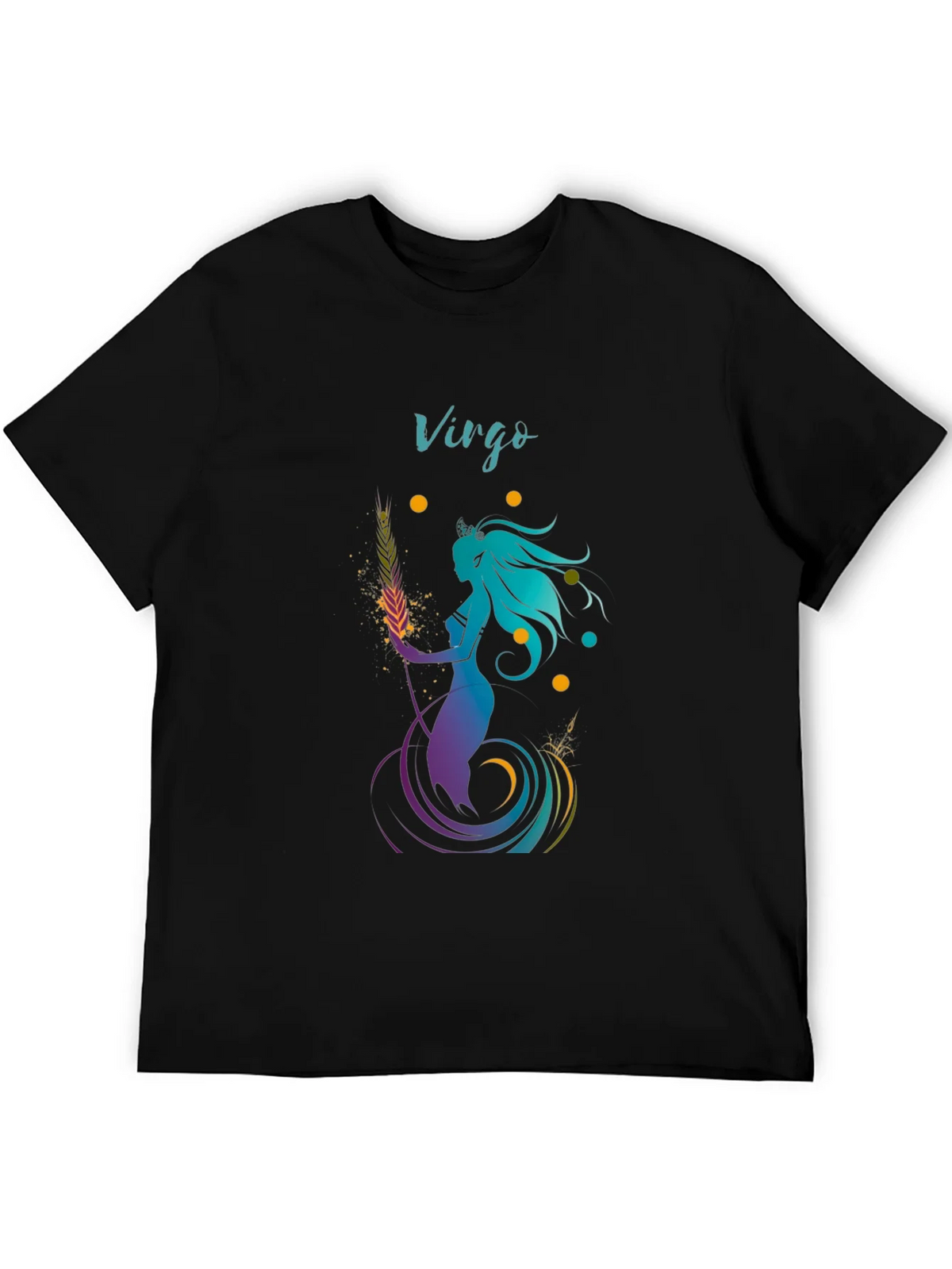 Virgo Zodiac Graphic T-Shirt - Black product image 5