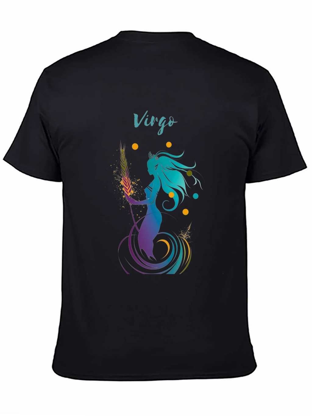 Virgo Zodiac Graphic T-Shirt - Black product image 4