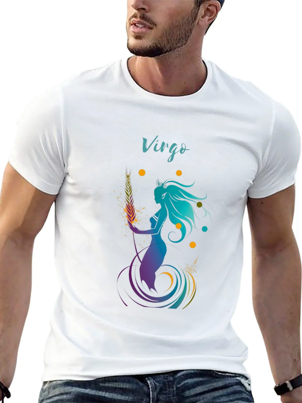 Virgo Zodiac Graphic T-Shirt - Black product image 12