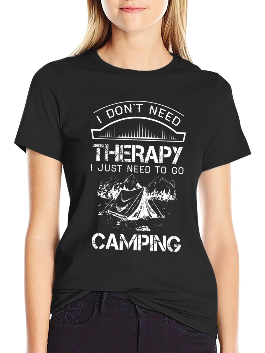 I Dont Need Therapy Camping T-Shirt product image 2
