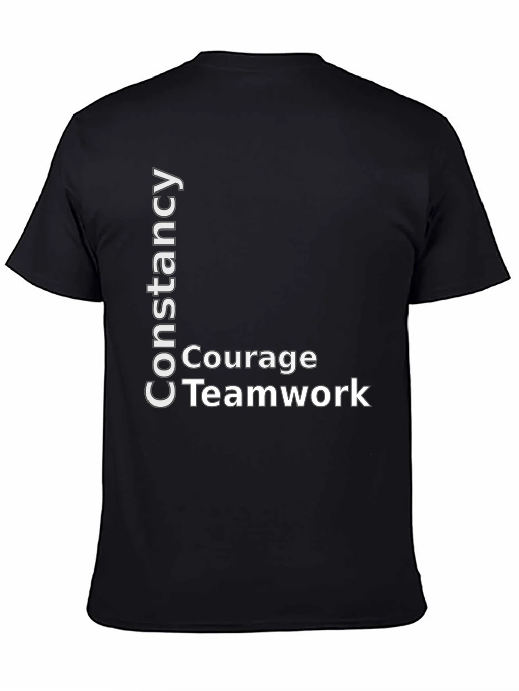 Constancy Courage Teamwork Black T-Shirt product image 4