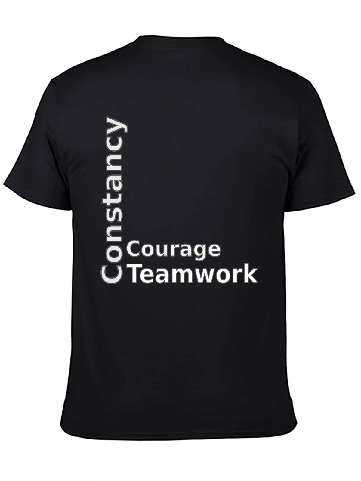 Constancy Courage Teamwork Black T-Shirt product image 4