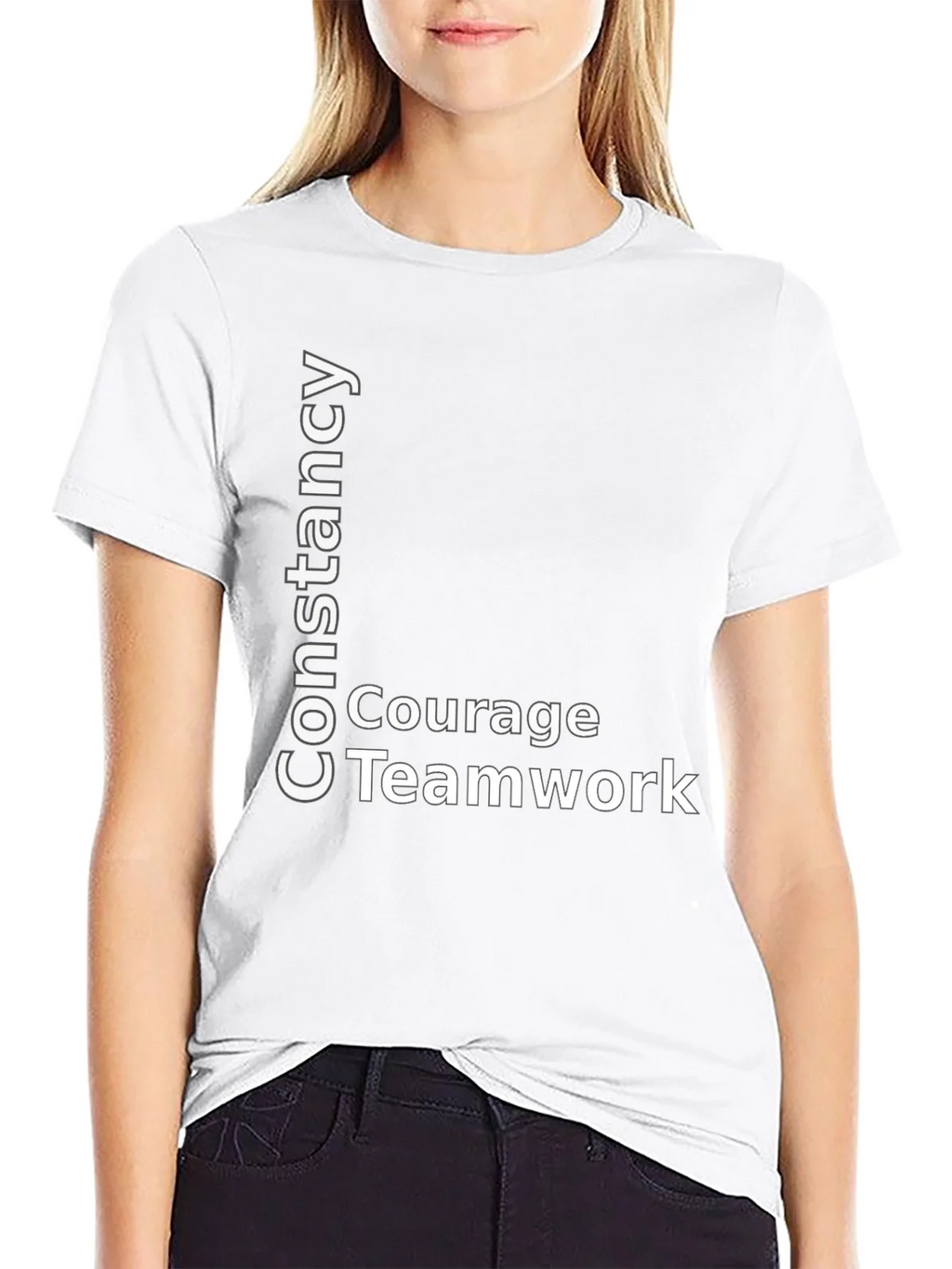 Constancy Courage Teamwork Black T-Shirt product image 8