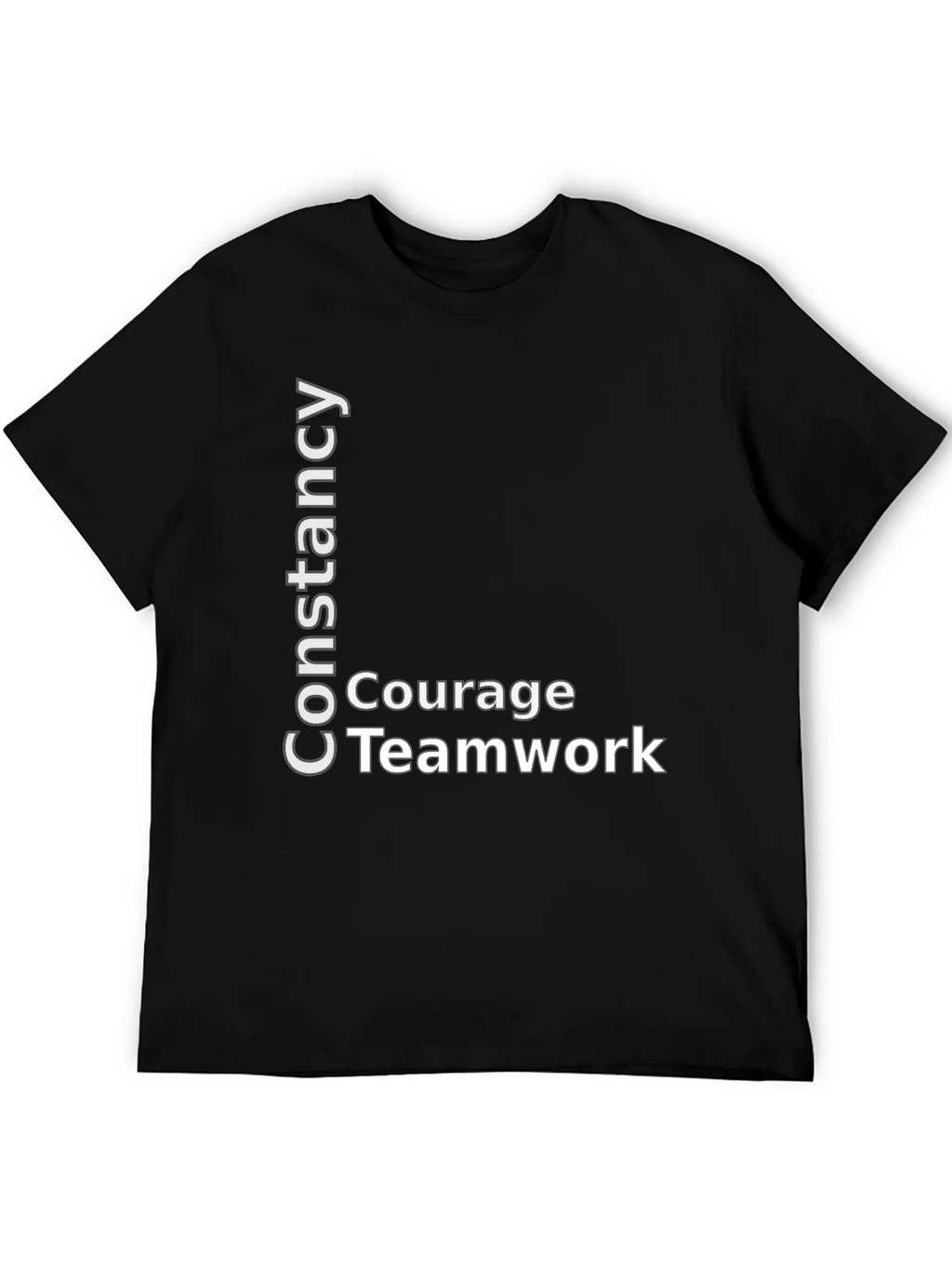 Constancy Courage Teamwork Black T-Shirt product image 5