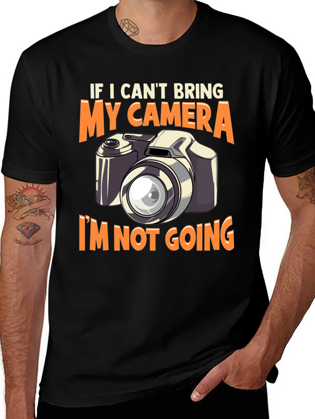 Camera Graphic T-Shirt - If I Cant Bring My product image 1