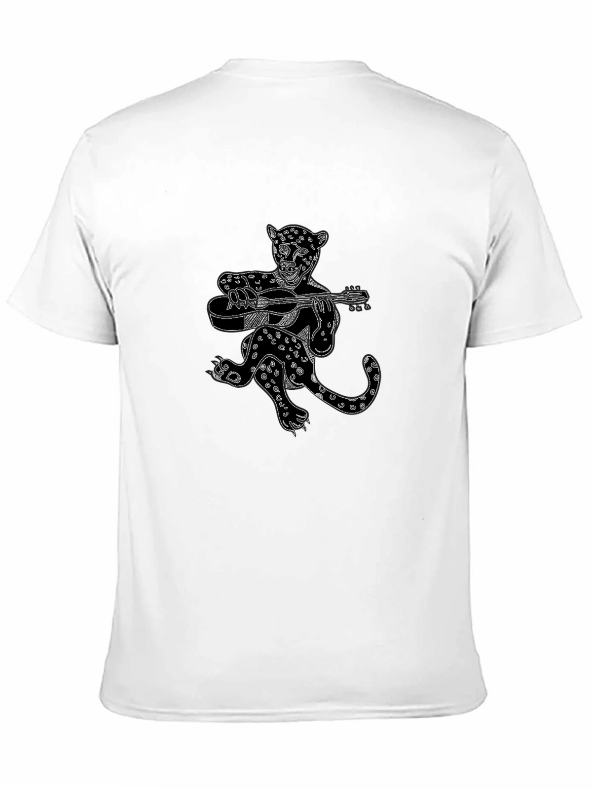 Black Graphic Tee - Leopard Guitar Player product image 9