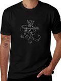 Black Graphic Tee - Leopard Guitar Player product image 1