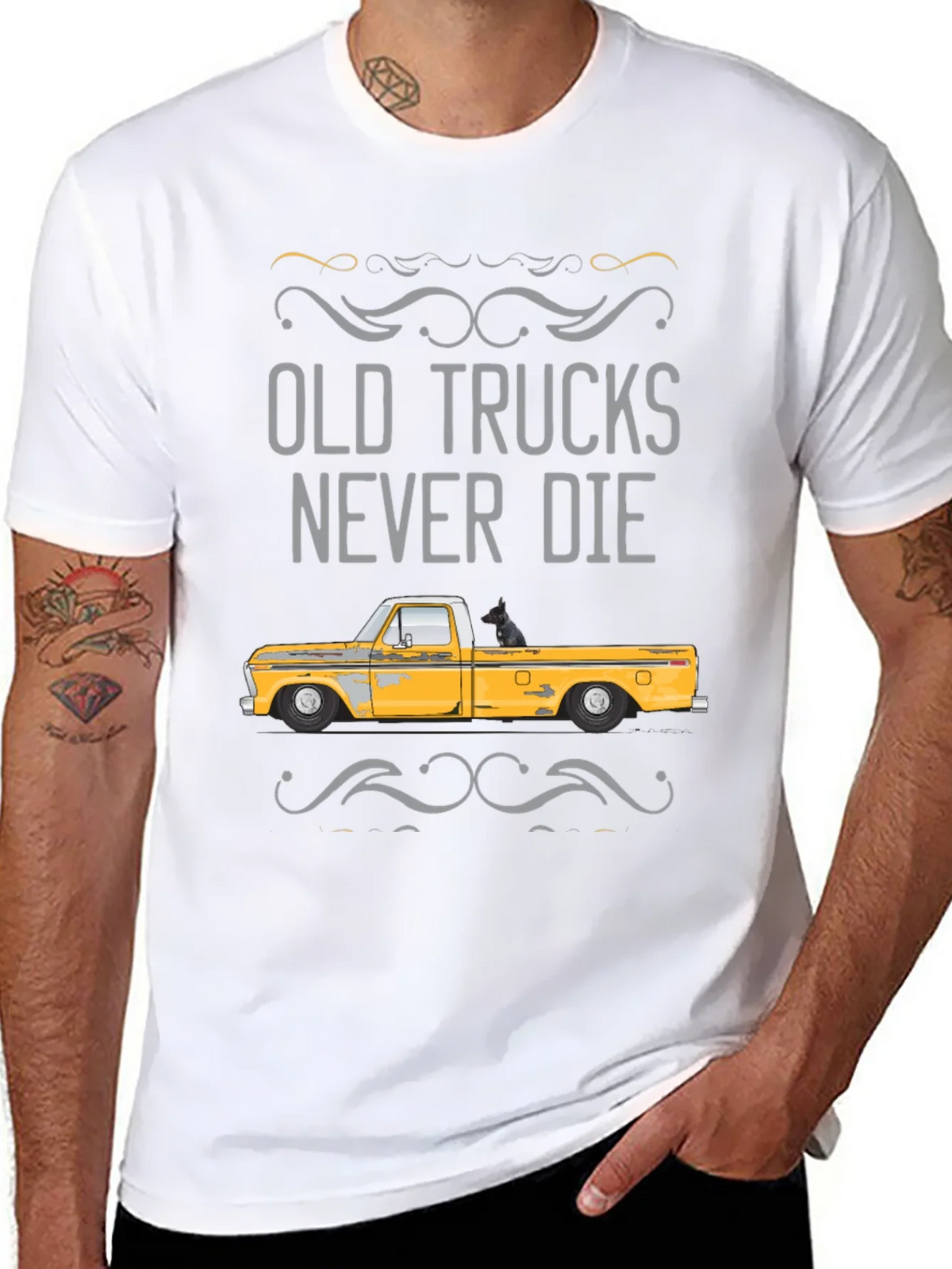Old Trucks Never Die Graphic Tee - Classic Truck Shirt product image 3