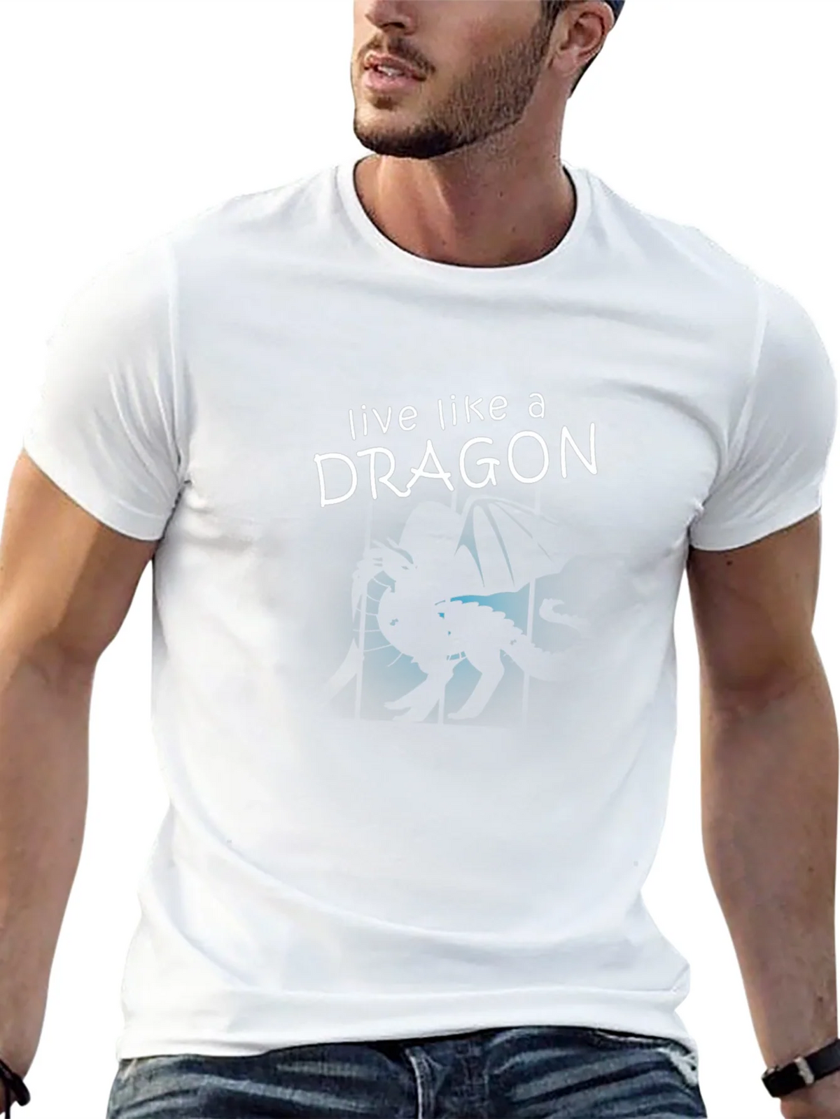 Live Like a Dragon Black Graphic Tee product image 12
