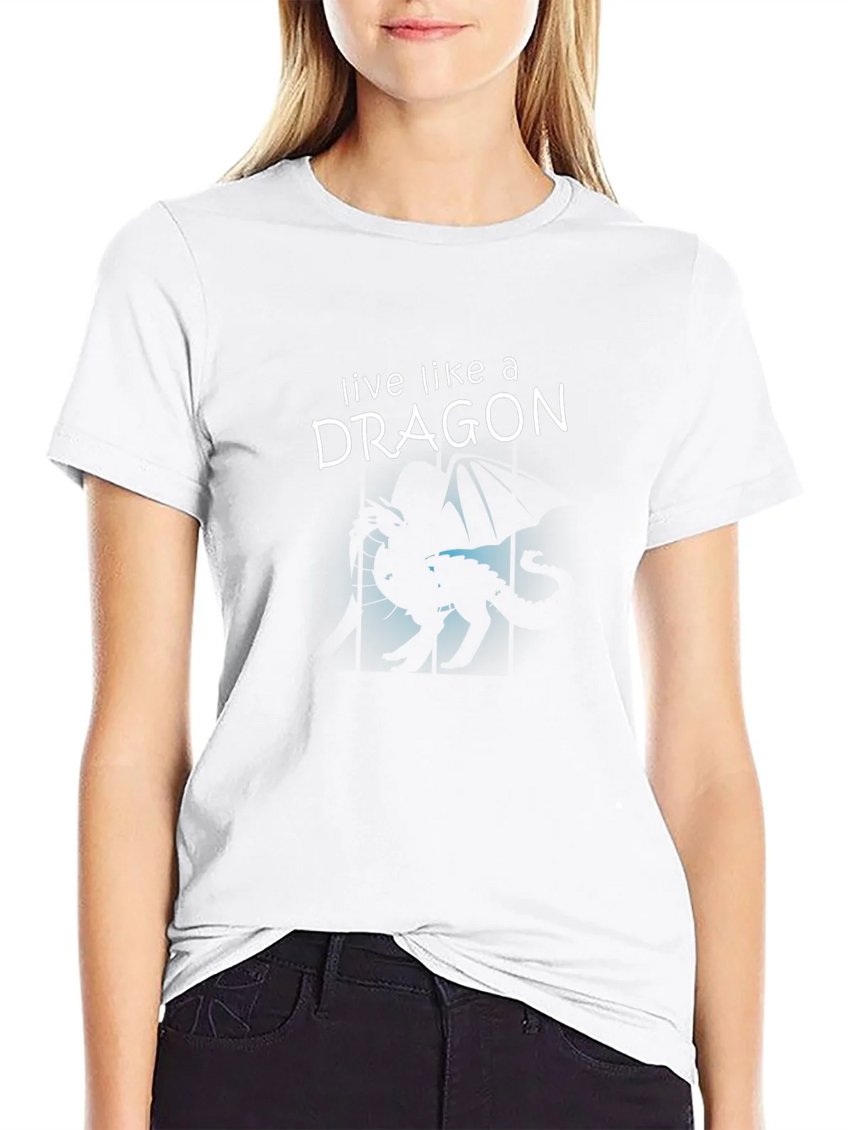 Live Like a Dragon Black Graphic Tee product image 8