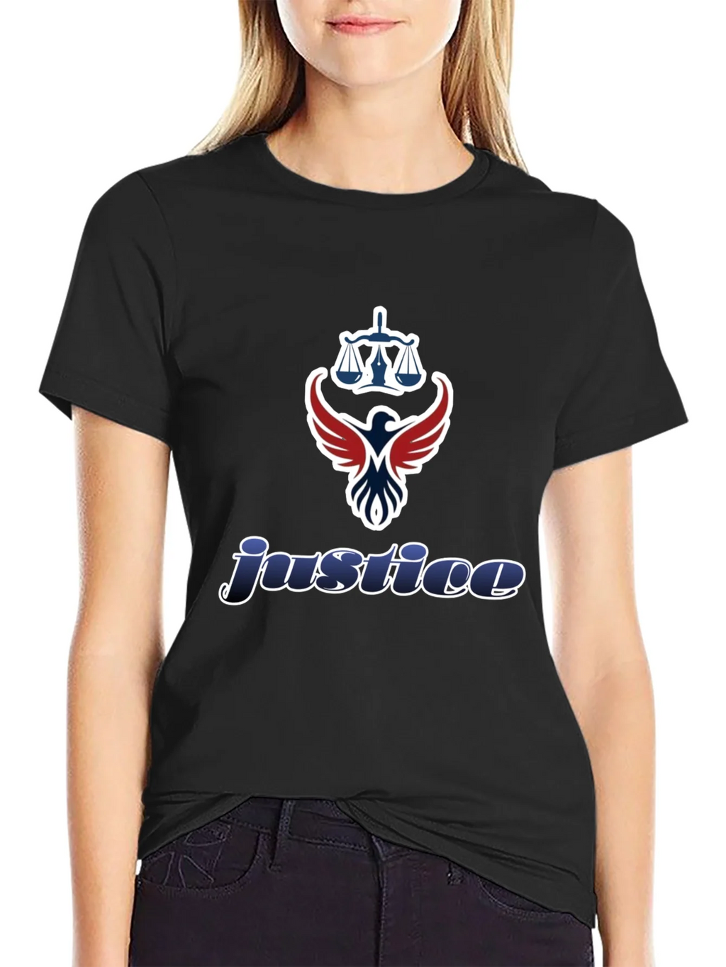 Justice Graphic T-Shirt - Scales of Eagle Design product image 2