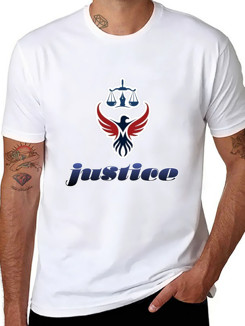 Justice Graphic T-Shirt - Scales of Eagle Design product image 7
