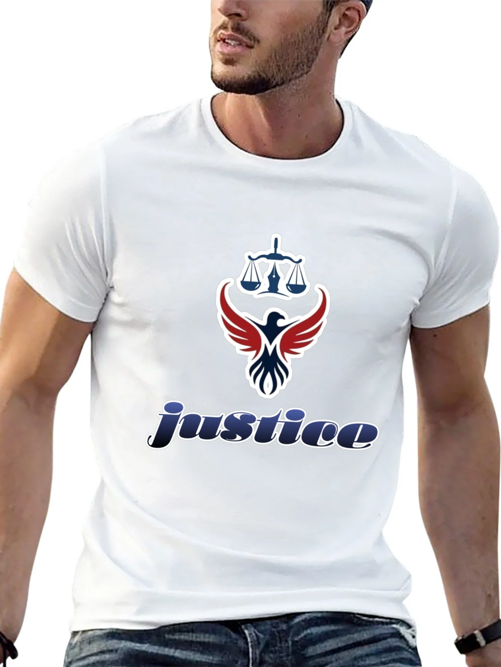 Justice Graphic T-Shirt - Scales of Eagle Design product image 12