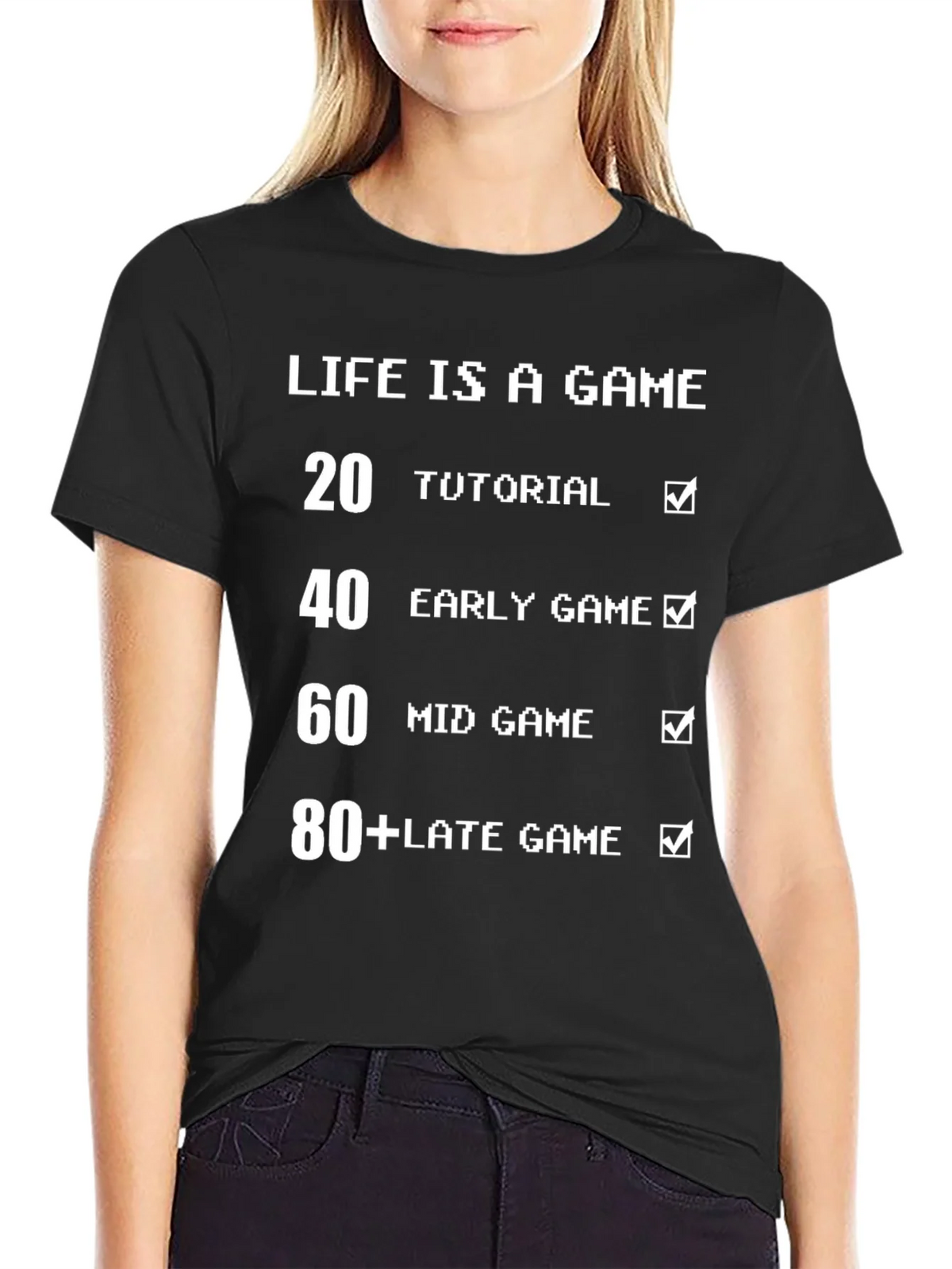 Life is a Game Pixel Art T-Shirt - Funny Gamer Tee product image 2