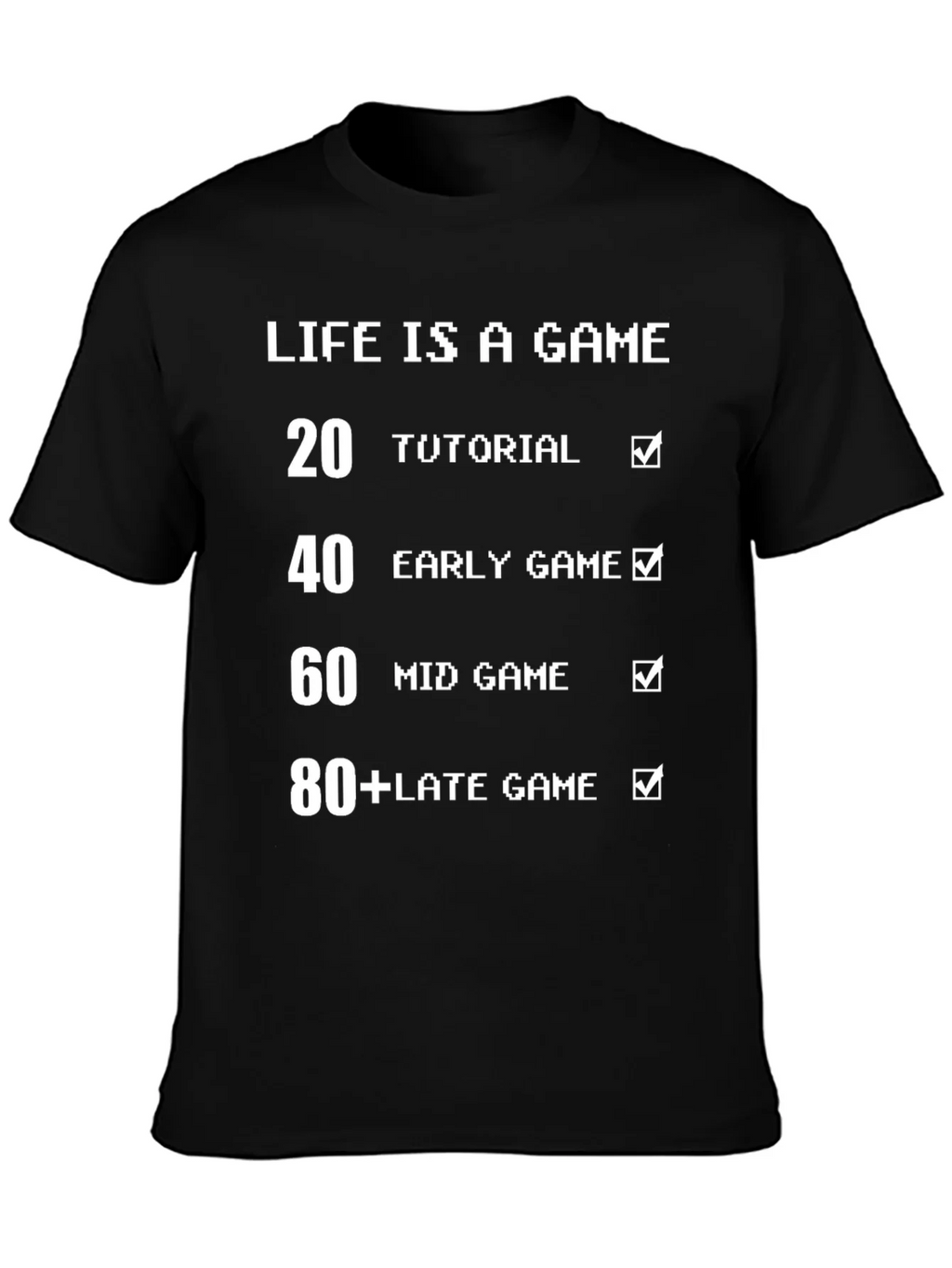 Life is a Game Pixel Art T-Shirt - Funny Gamer Tee product image 3