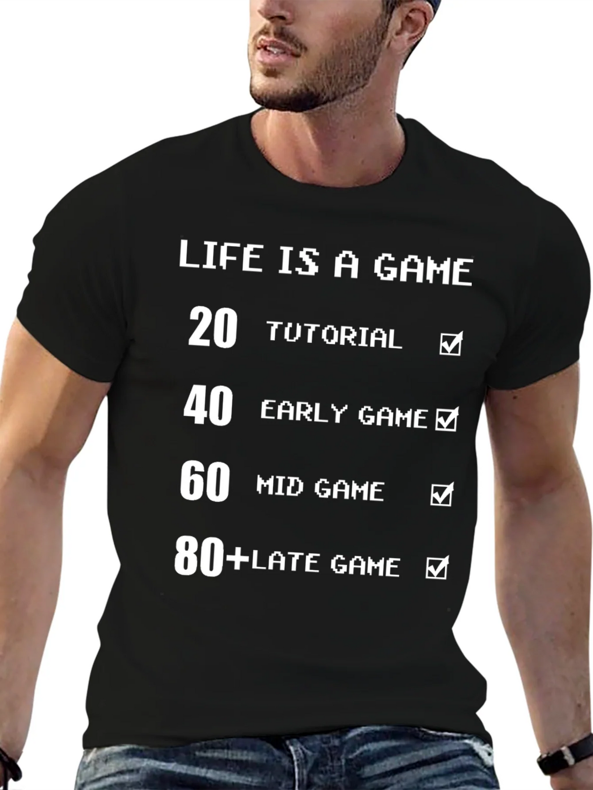 Life is a Game Pixel Art T-Shirt - Funny Gamer Tee product image 6
