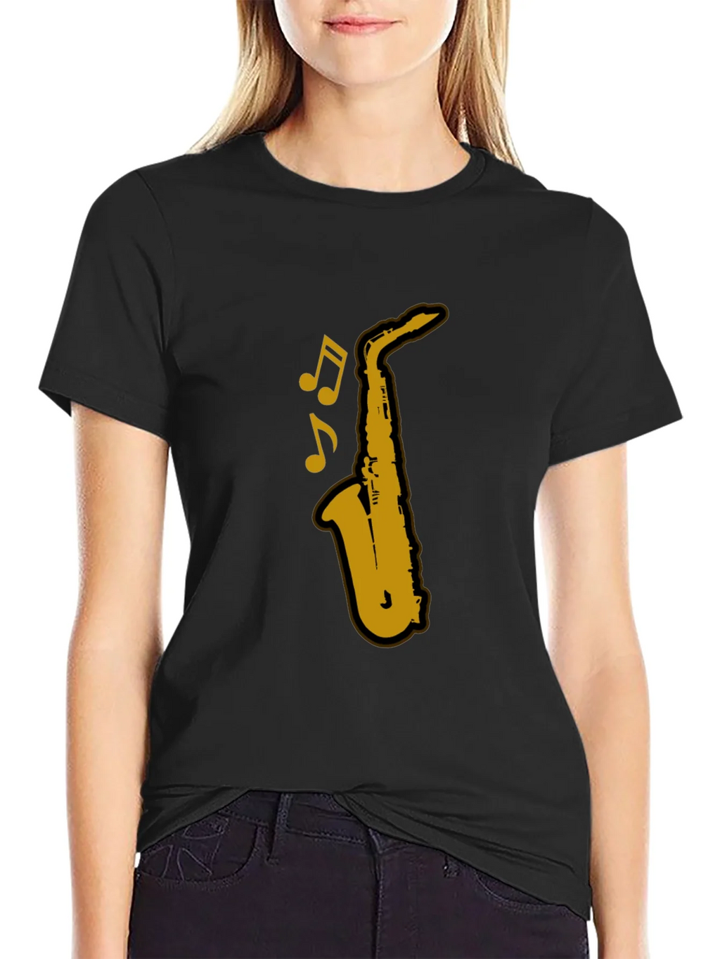 Saxophone Graphic T-Shirt - Black product image 1