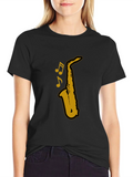 Saxophone Graphic T-Shirt - Black product image 1