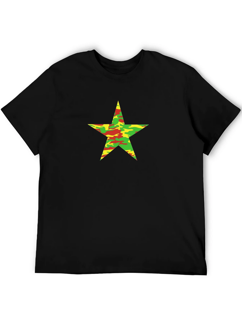 Camo Star Graphic Black T-Shirt product image 5