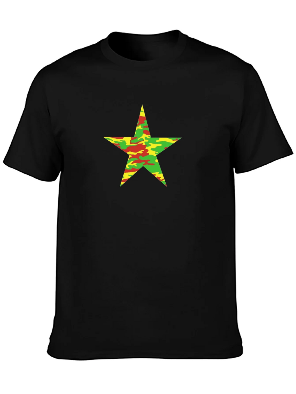 Camo Star Graphic Black T-Shirt product image 3