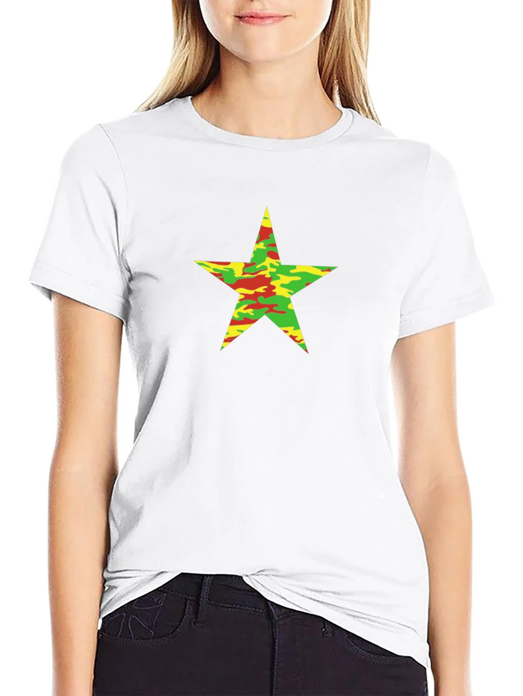 Camo Star Graphic Black T-Shirt product image 8