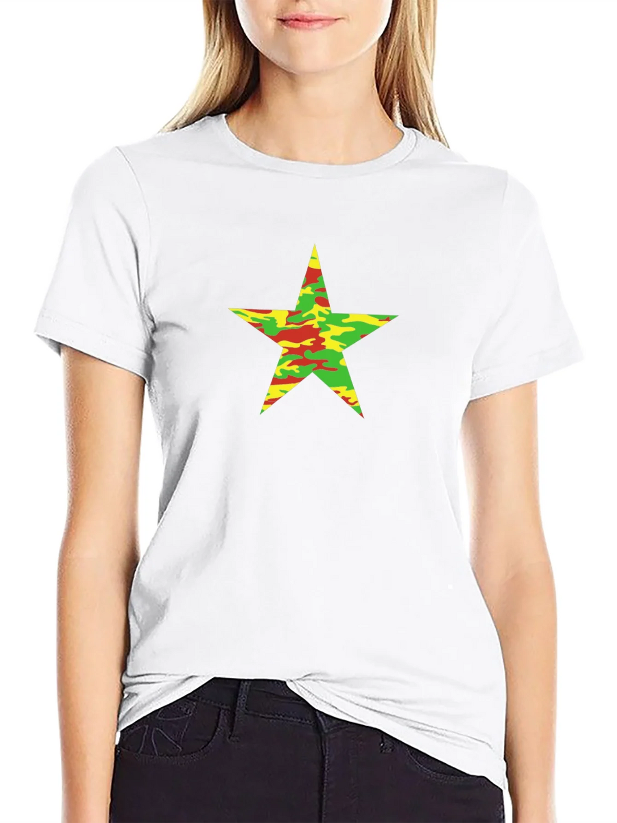 Camo Star Graphic Black T-Shirt product image 8