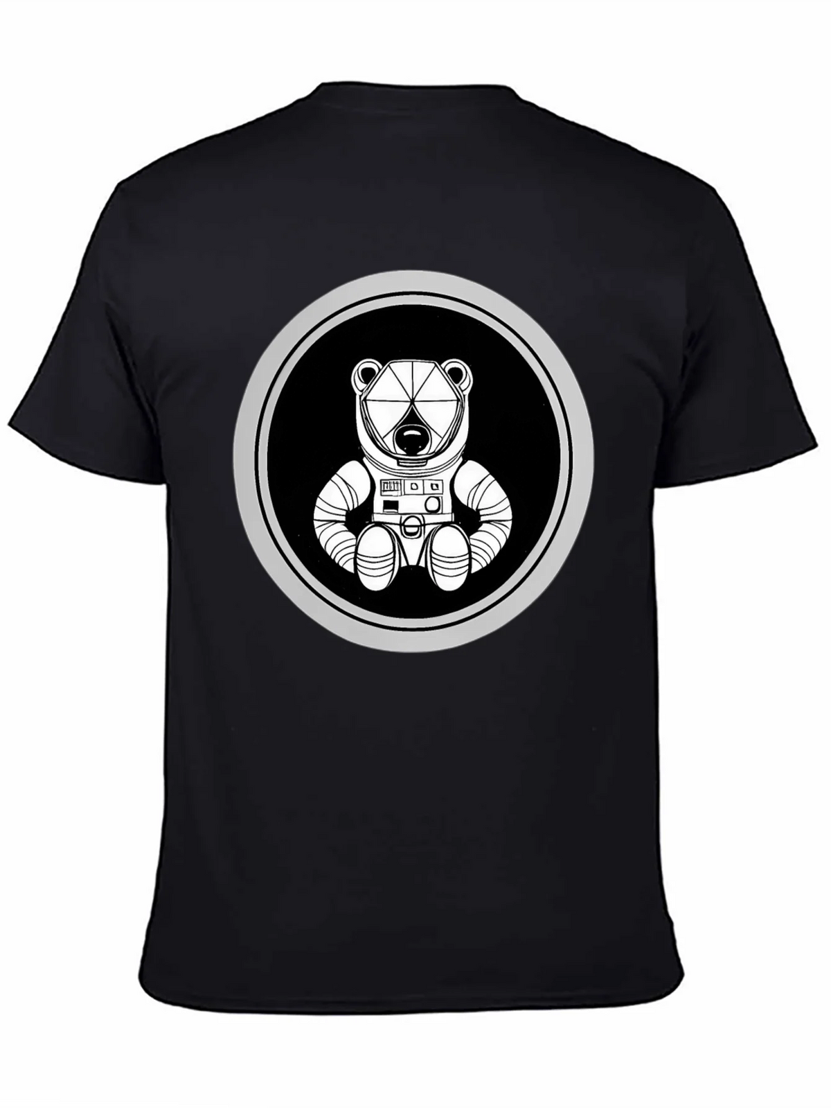 Astronaut Bear Graphic Tee - Black Cotton Blend product image 4