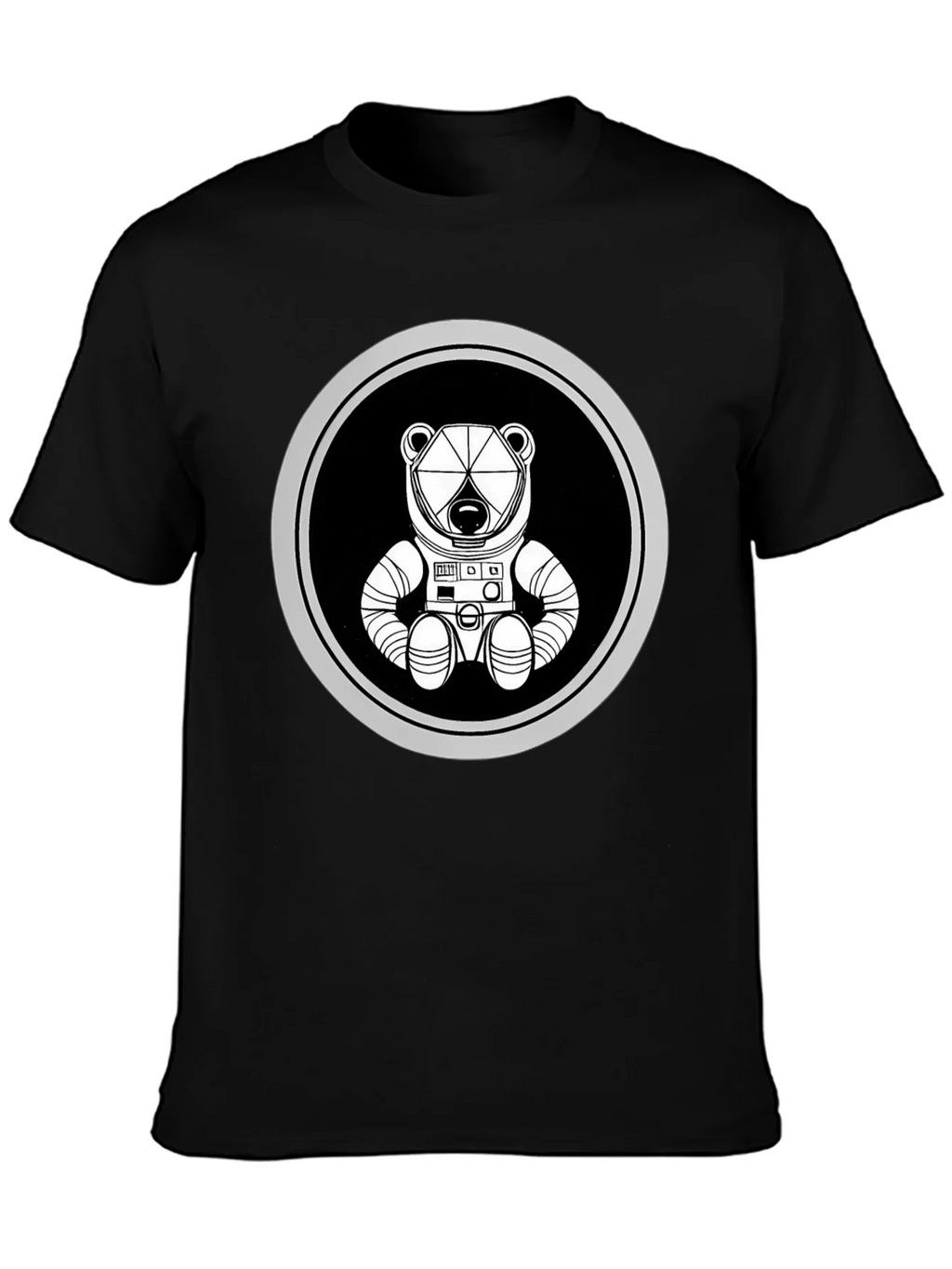 Astronaut Bear Graphic Tee - Black Cotton Blend product image 3