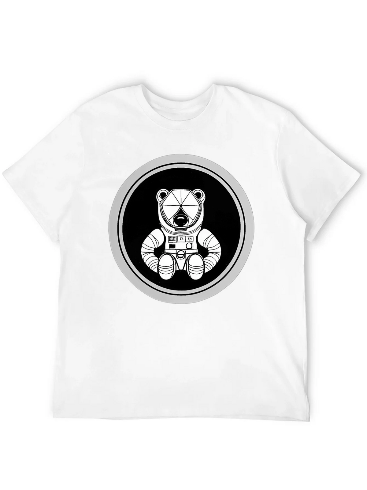 Astronaut Bear Graphic Tee - Black Cotton Blend product image 11