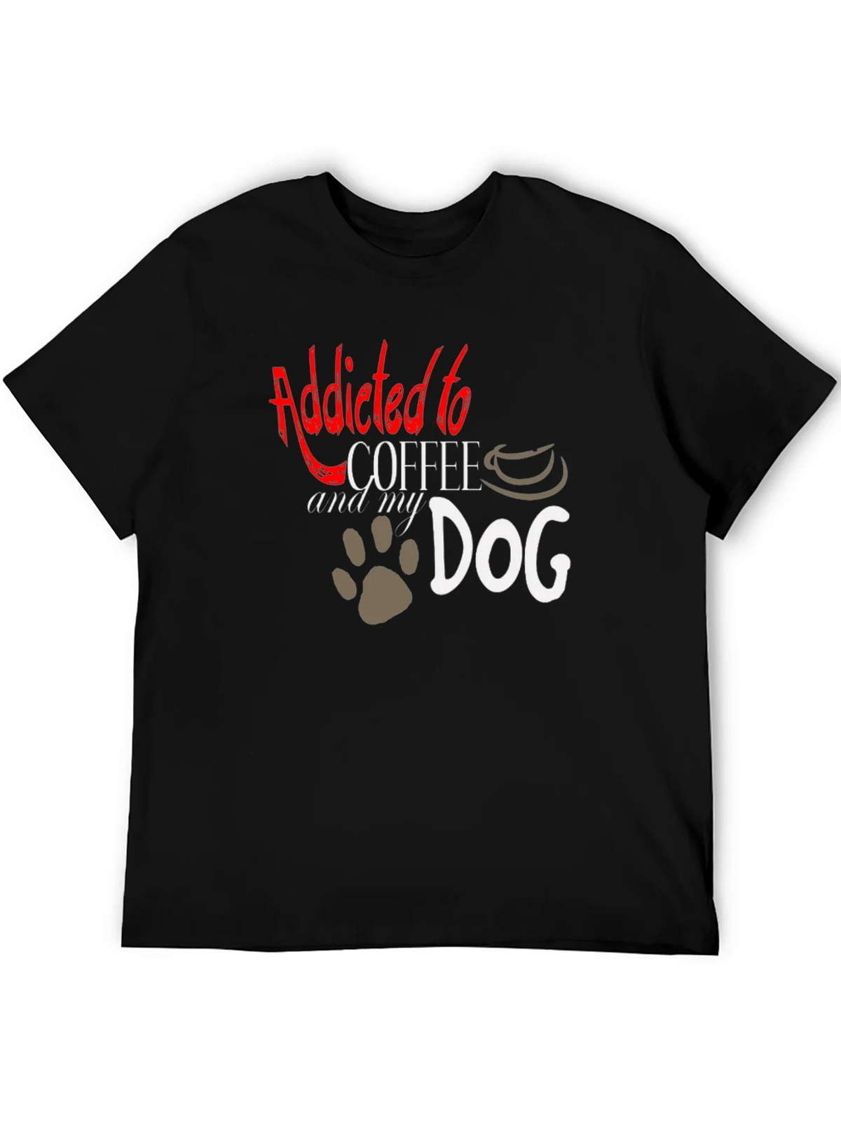Addicted to Coffee and My Dog T-Shirt product image 3