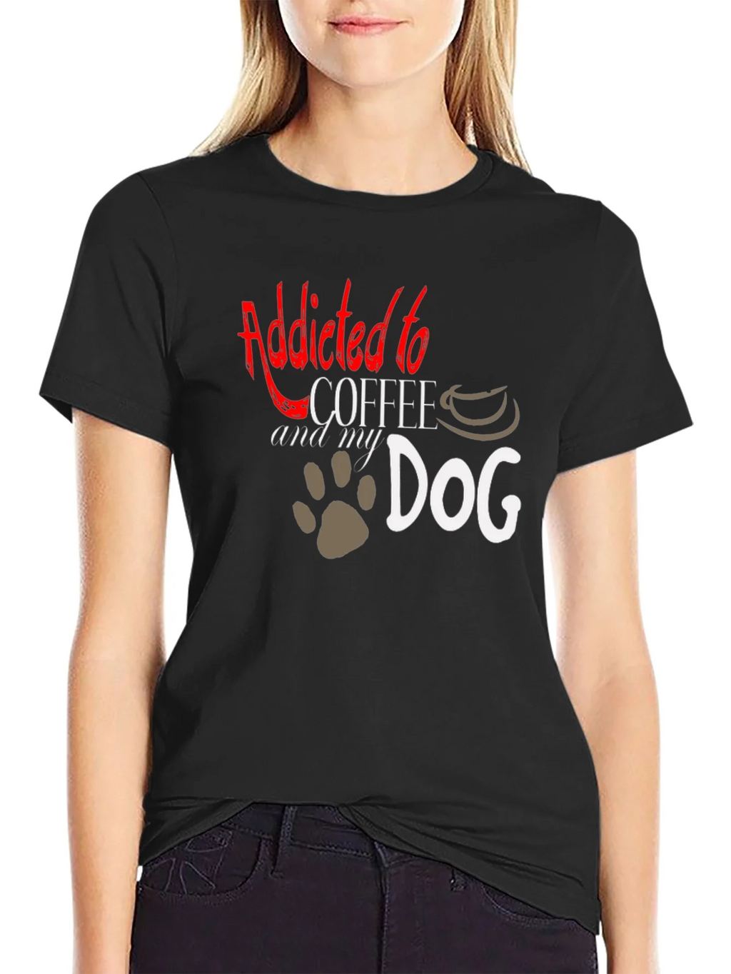Addicted to Coffee and My Dog T-Shirt product image 1