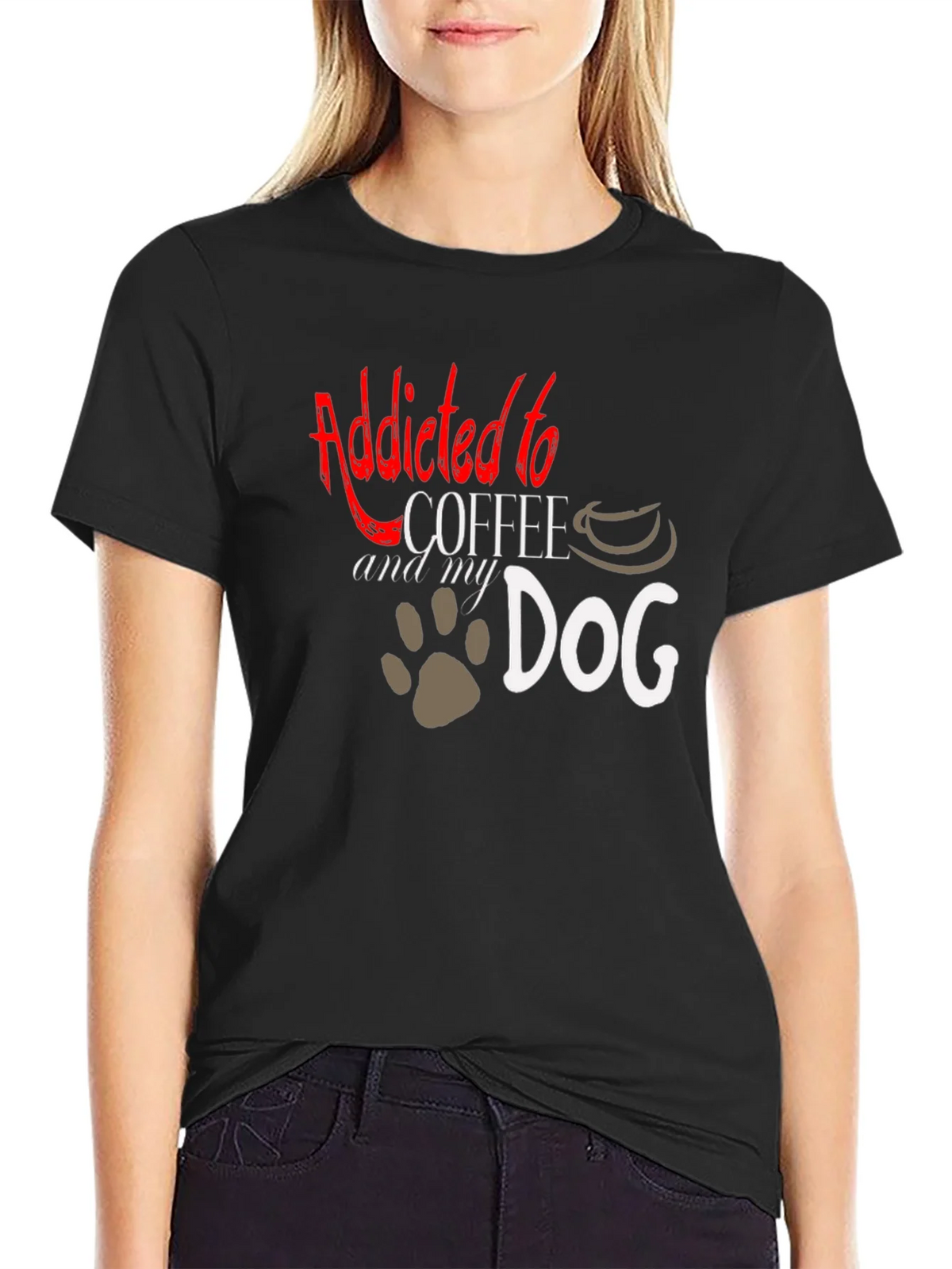 Addicted to Coffee and My Dog T-Shirt product image 1