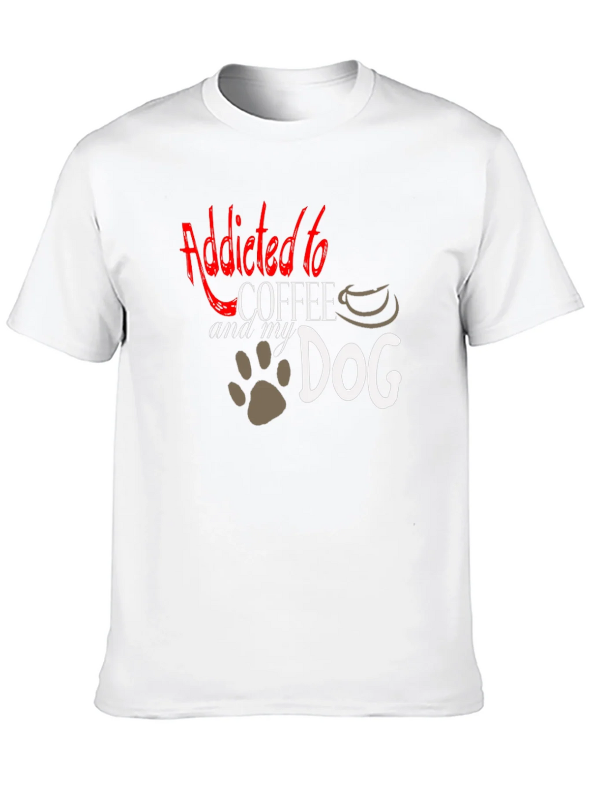 Addicted to Coffee and My Dog T-Shirt product image 6