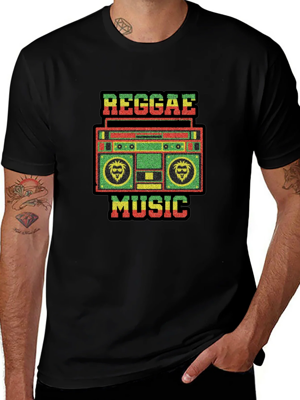 Reggae Music Black T-Shirt product image 1