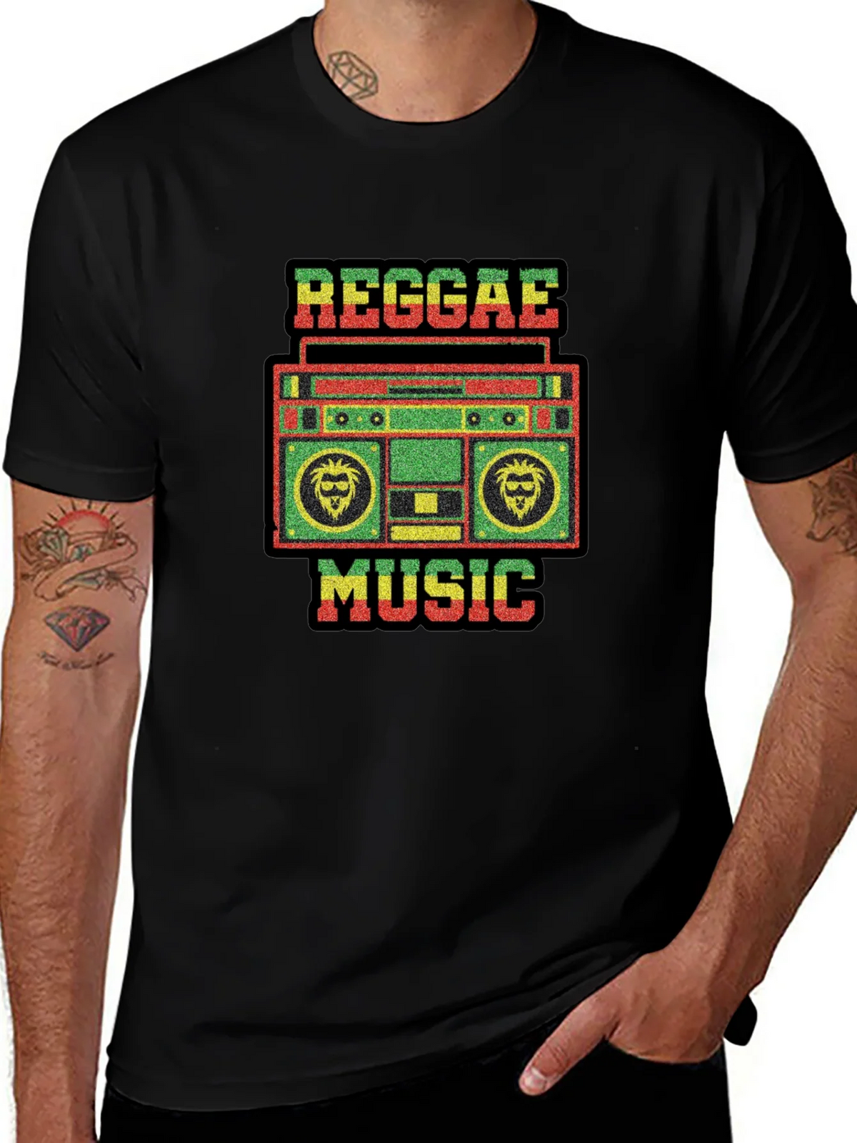 Reggae Music Black T-Shirt product image 1