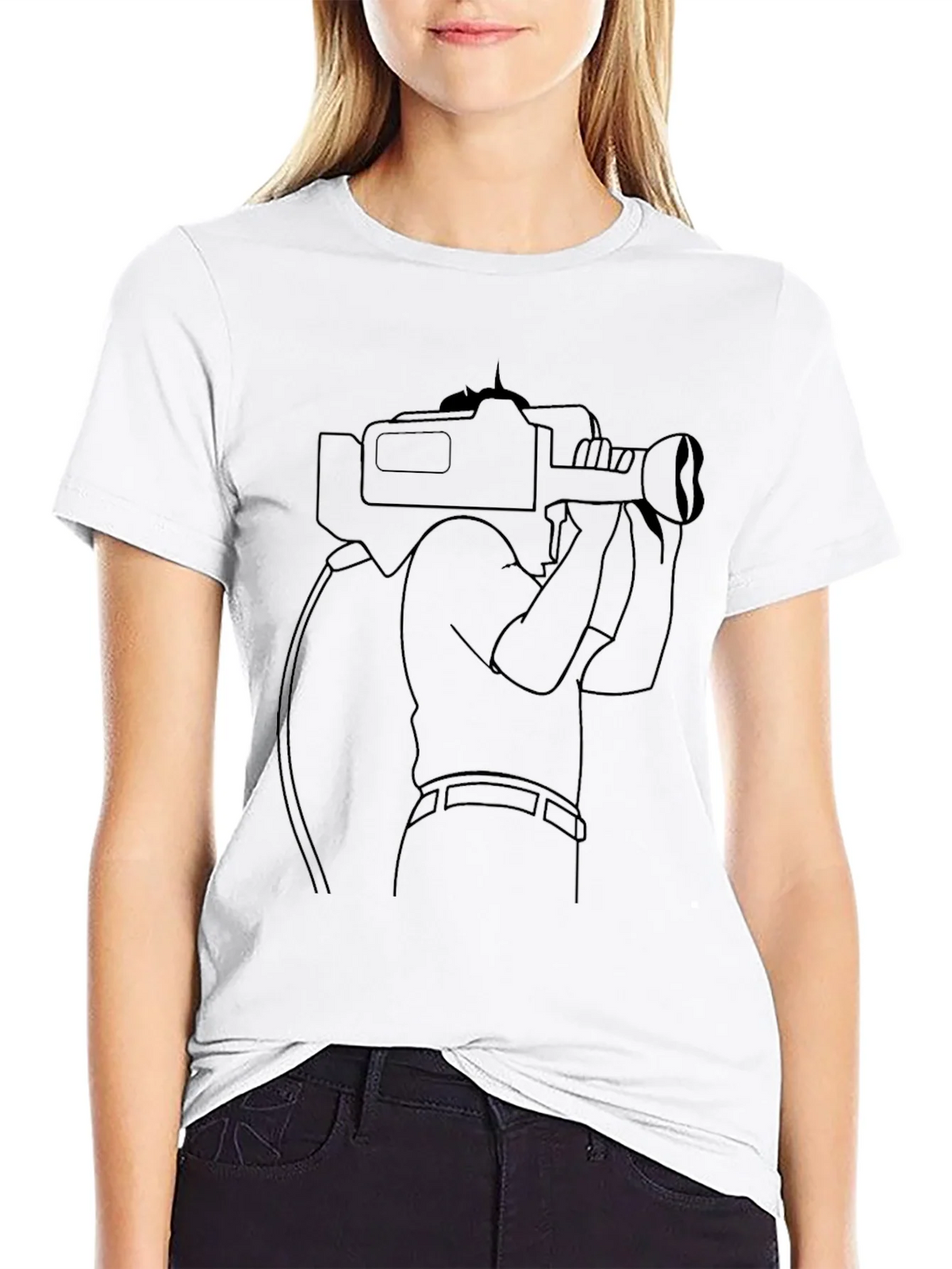 Cameraman Graphic T-Shirt - Black product image 8