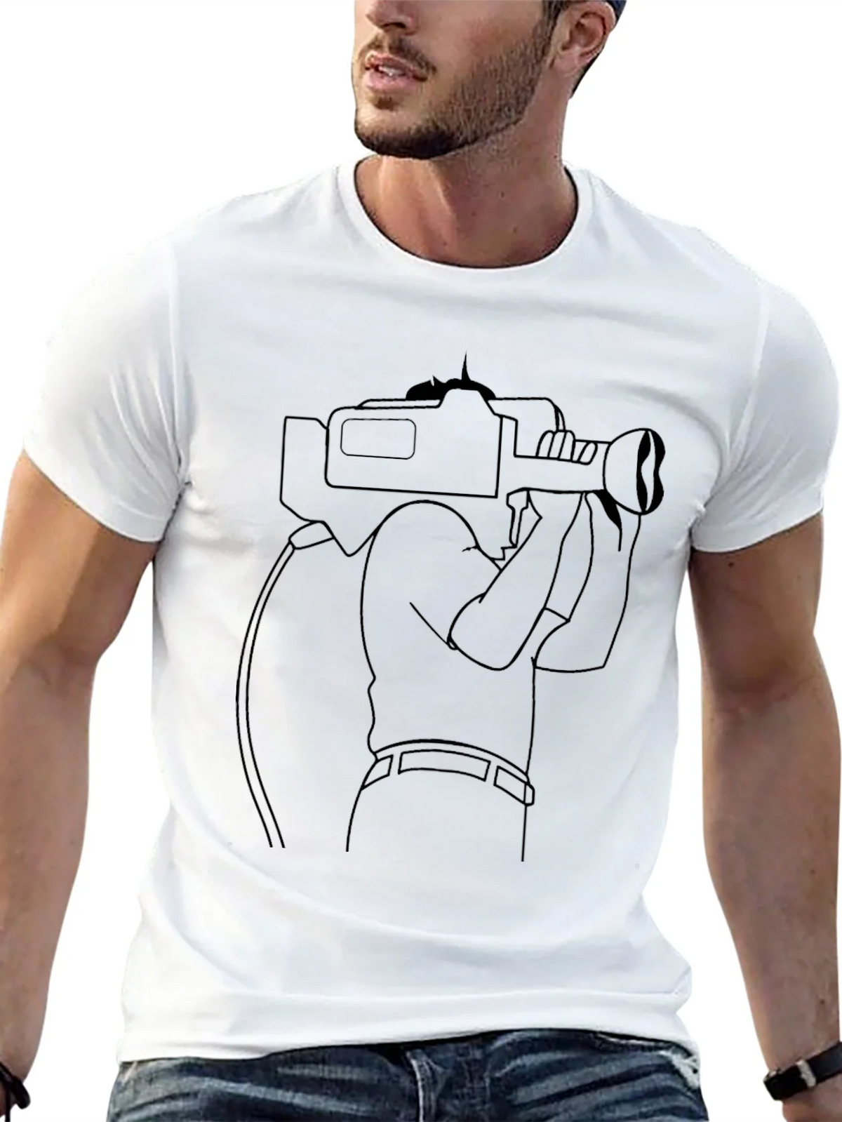 Cameraman Graphic T-Shirt - Black product image 12