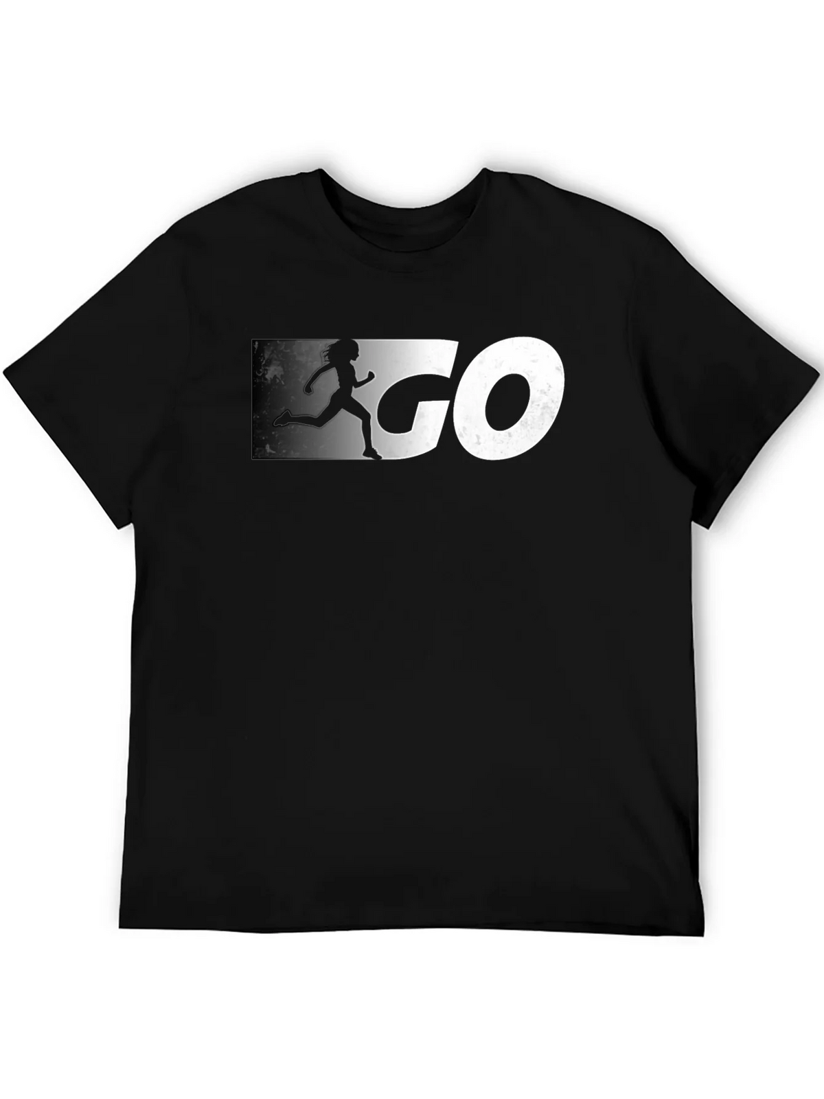 Go Runner Graphic Tee - Black Cotton T-Shirt product image 5