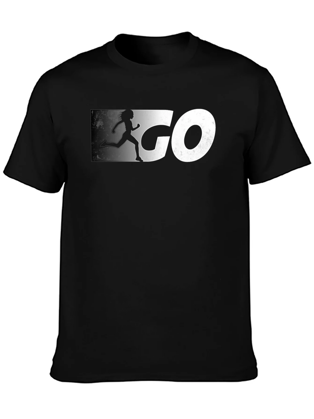Go Runner Graphic Tee - Black Cotton T-Shirt product image 3