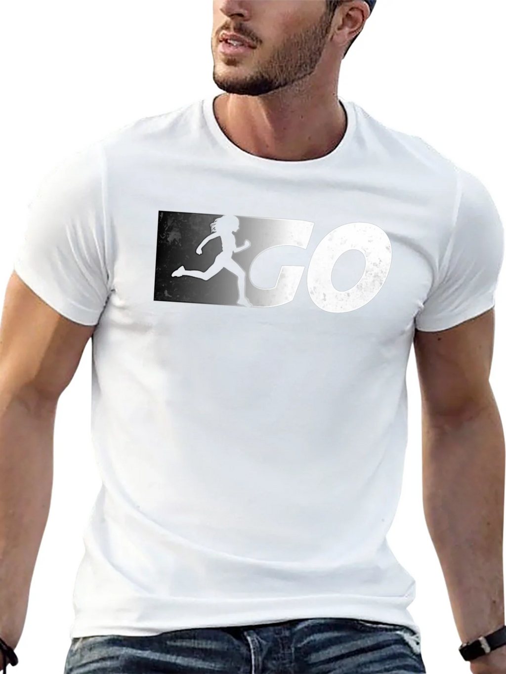Go Runner Graphic Tee - Black Cotton T-Shirt product image 12