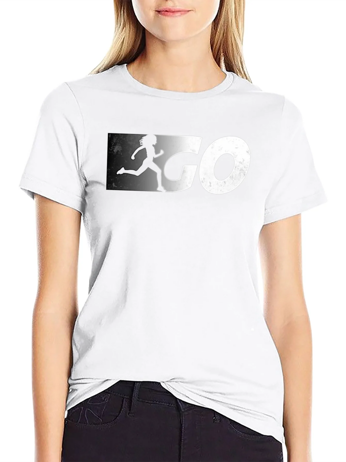 Go Runner Graphic Tee - Black Cotton T-Shirt product image 8