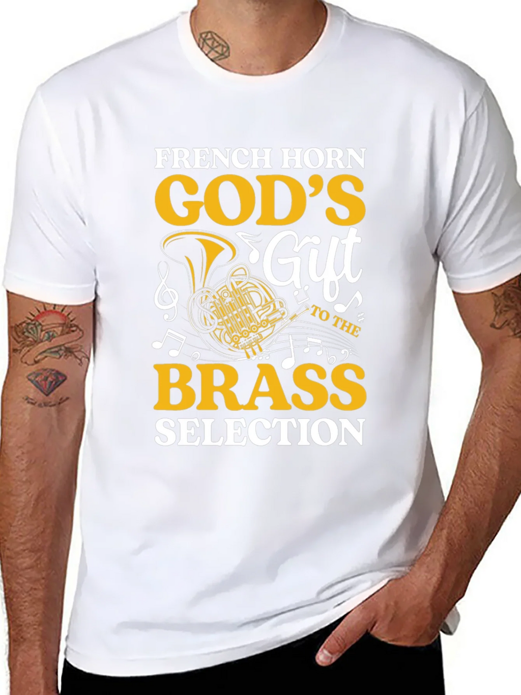French Horn Gods Gift Brass Music Lover T-Shirt product image 7