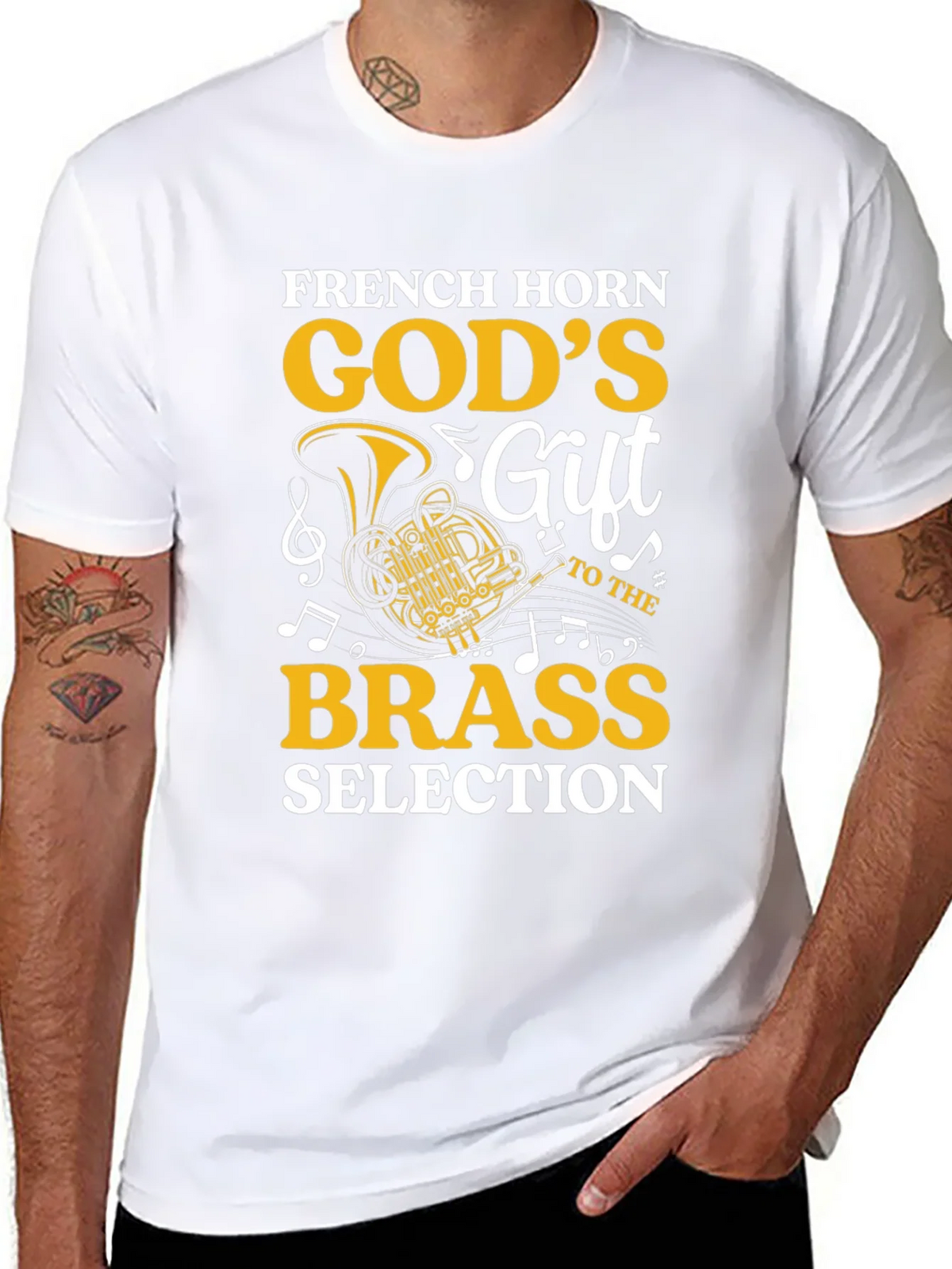 French Horn Gods Gift Brass Music Lover T-Shirt product image 7