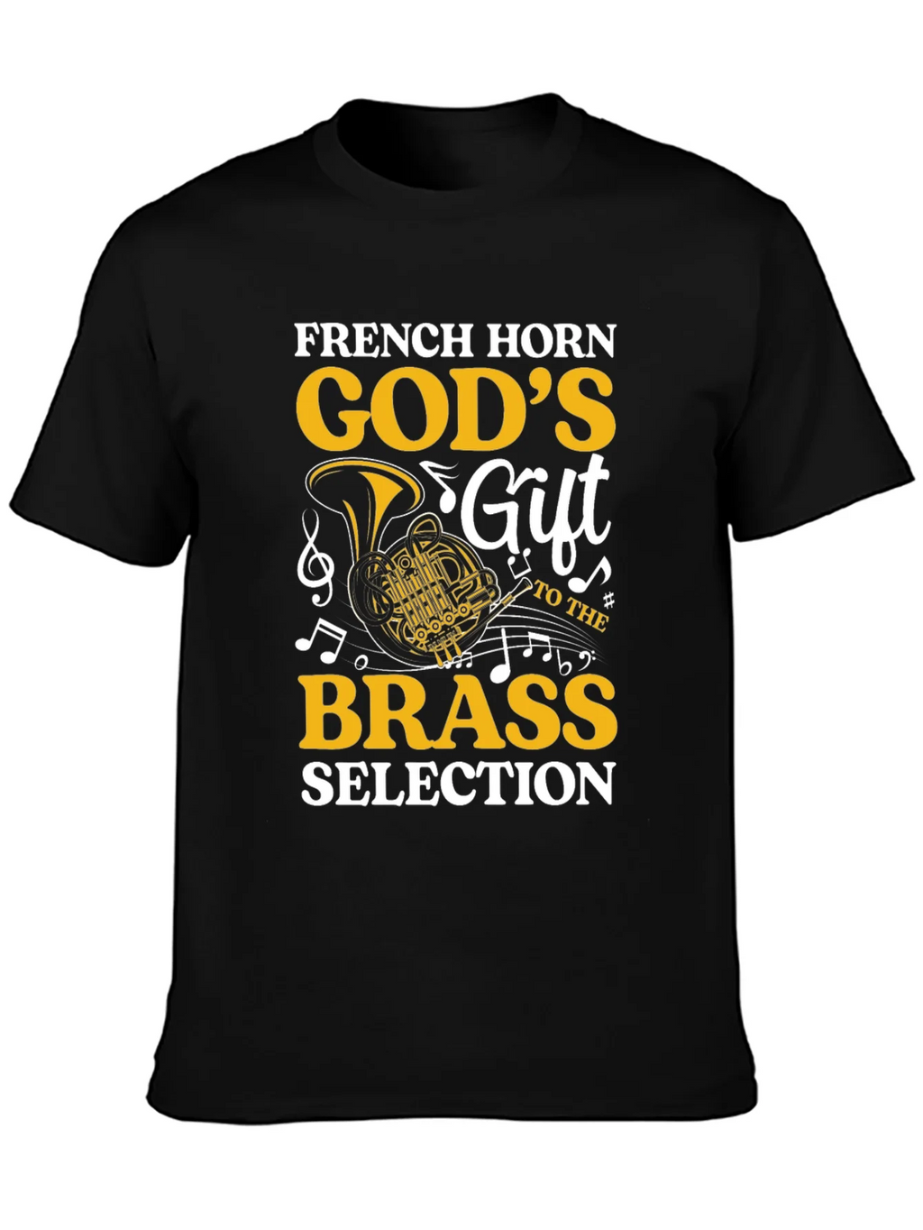 French Horn Gods Gift Brass Music Lover T-Shirt product image 3