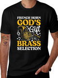 French Horn Gods Gift Brass Music Lover T-Shirt product image 1