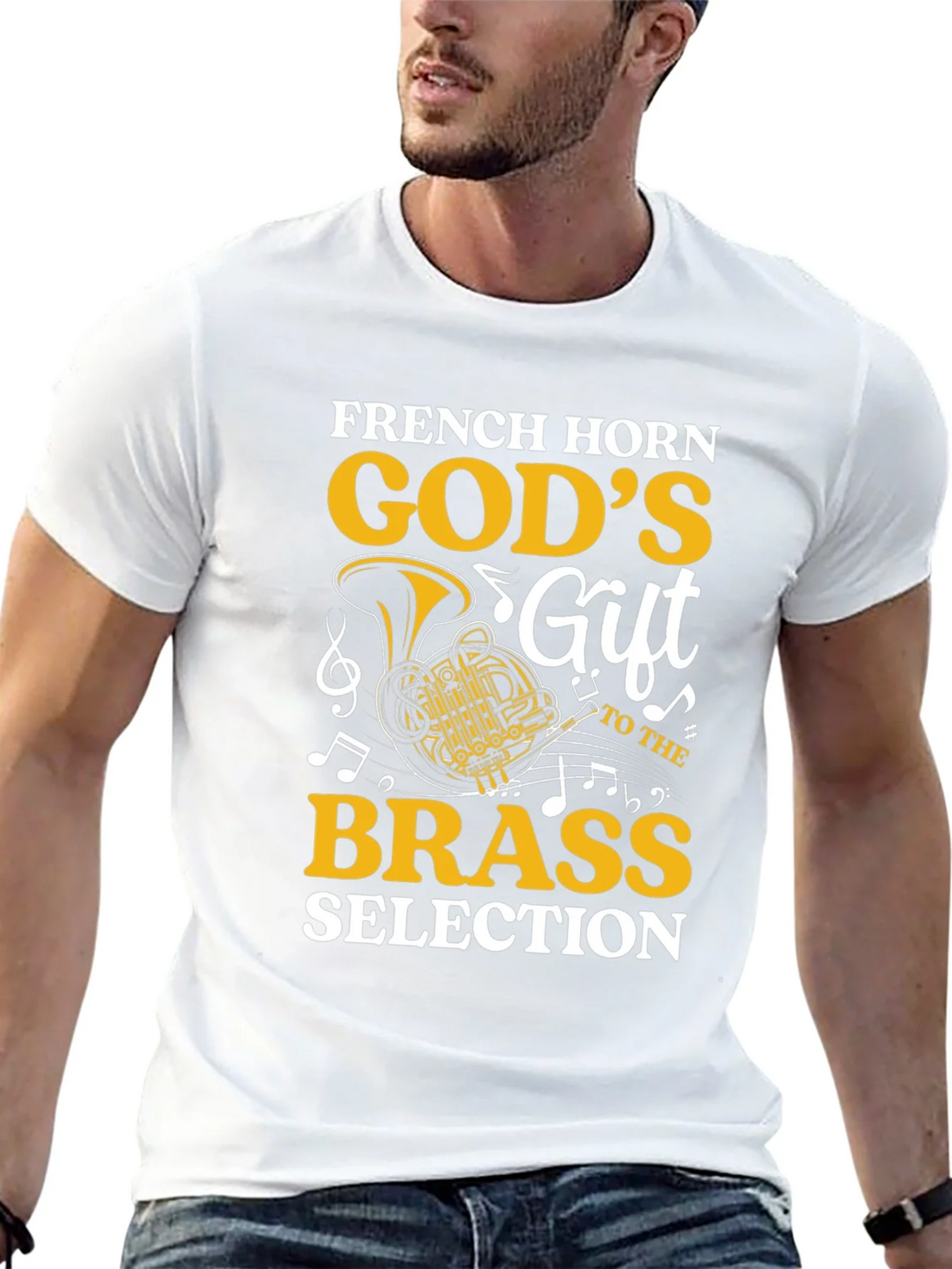 French Horn Gods Gift Brass Music Lover T-Shirt product image 12