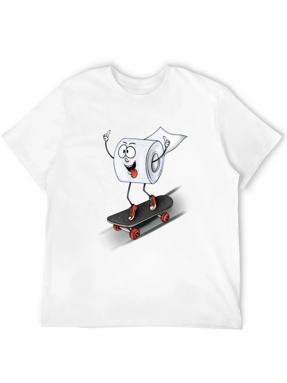 Skateboarding Toilet Paper Roll Graphic Tee product image 11
